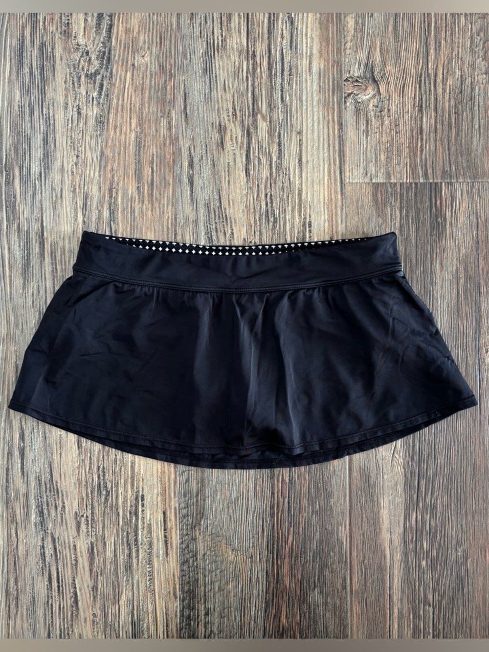 Y2K Nike Swim Skort Bottom Womens 6 Black Skirt With Built-in Shorts Swimwear